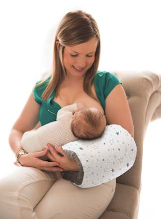 Stillkissen weiß Motiv Sterne Lansinoh