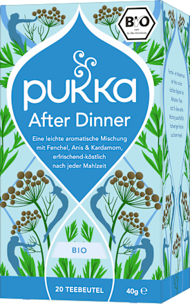 Kräutertee "After Dinner" mit Fenchel, Anis, Kardamom (20 Beutel)  pukka