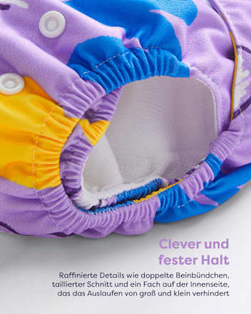 Stoffwindel wiederverwendbar, Lila-Bäm Bambino Mio