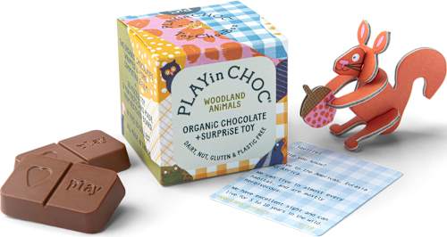 Schokolade Bio mit Spielzeugüberraschung PLAYin CHOC