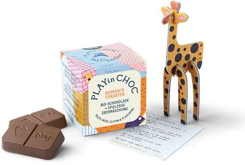 Schokolade Bio mit Spielzeugüberraschung PLAYin CHOC