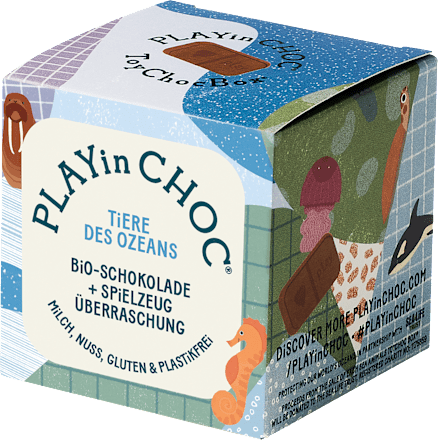 Schokolade Bio mit Spielzeugüberraschung PLAYin CHOC