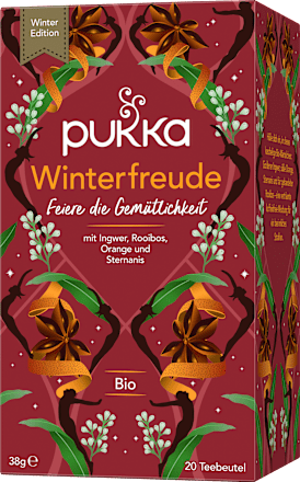 Kräutertee "Winterfreude" mit Ingwer, Rooibos, Orange & Sternanis (20 Beutel) pukka