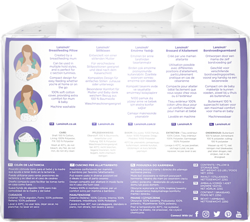 Stillkissen weiß Motiv Sterne Lansinoh