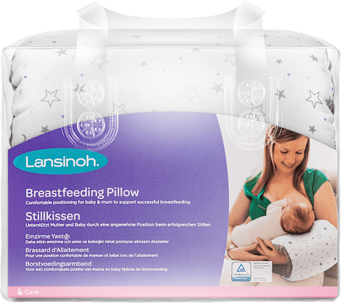 Stillkissen weiß Motiv Sterne Lansinoh