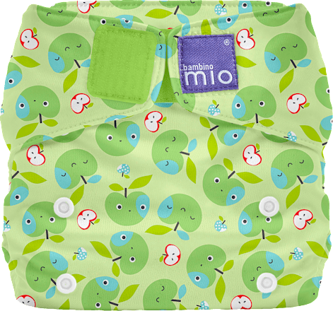 miosolo all-in-one Stoffwindel aufgeweckter apfel Bambino Mio