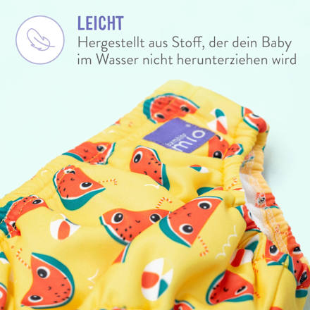 Schwimmwindel wiederverwendbar, Motiv Zitrone, Gr. M, 6-12 Monate Bambino Mio