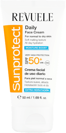 Cremă de față pentru tenul normal/uscat cu SPF50+ REVUELE