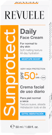 Cremă de față pentru tenul normal/uscat cu SPF50+ REVUELE