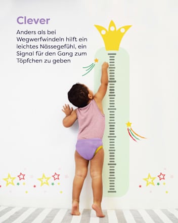 Töpfchen-Trainingshose wiederverwendbar, 3-4 Jahre, lila/bunt Bambino Mio