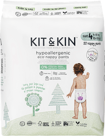 Hypoalergénne plienkové nohavičky, veľkosť 4, pre deti s hmotnosťou 9 – 15 kg KIT&KIN