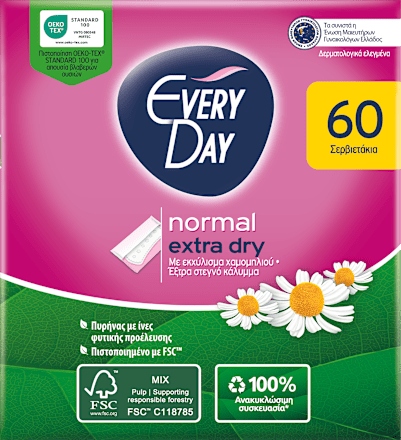 Ежедневни превръзки Normal Extra Dry EVERYDAY