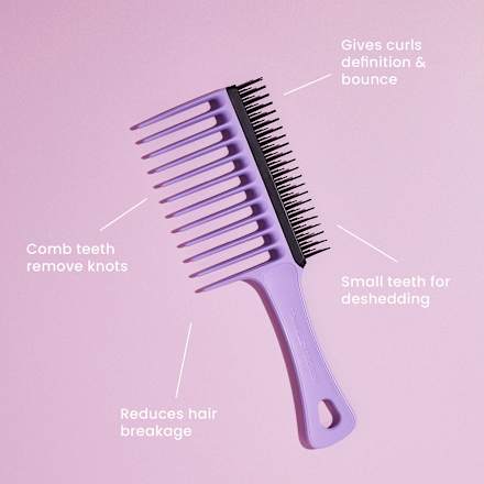 Lockenkamm Wide Tooth Comb Lilac Black Tangle Teezer