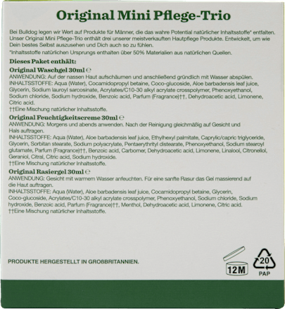 Geschenkset Original Mini Pflege-Trio 3tlg BULLDOG
