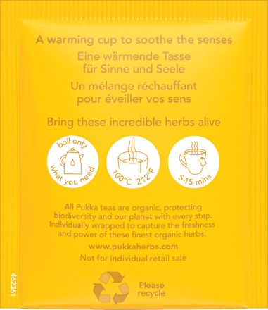 Kräutertee Zitrone & Ingwer mit Manuka-Honignote (20 Beutel) pukka