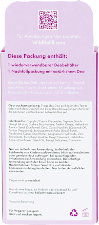 Deostick Coconut und Vanilla nachfüllbar Wild