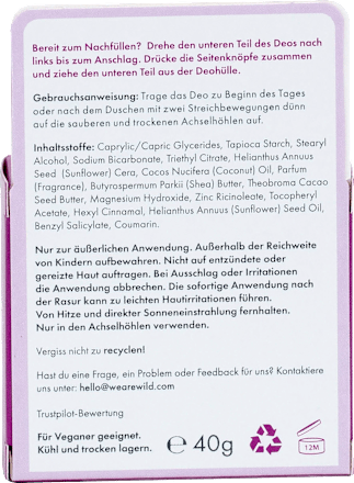 Deostick Coconut und Vanilla Nachfüllpack Wild