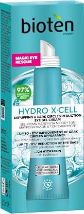 Околоочен гел крем срещу подпухване и тъмни кръгове Hydro X-Cell bioten