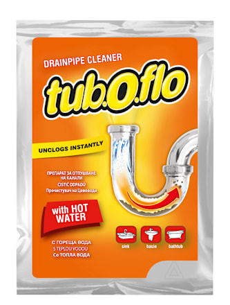 Препарат за отпушване на канали с гореща вода tub.O.flo