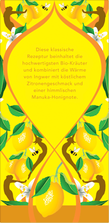 Kräutertee Zitrone & Ingwer mit Manuka-Honignote (20 Beutel) pukka