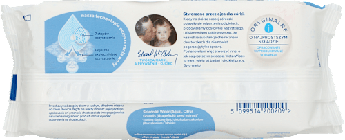 Chusteczki nawilżane wodne BIO WaterWipes