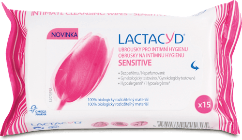ubrousky na intimní hygienu Sensitive LACTACYD