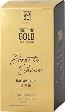 Trblietavý hydratačný olej Dripping Gold Born to Shine, zlatý  SOSU