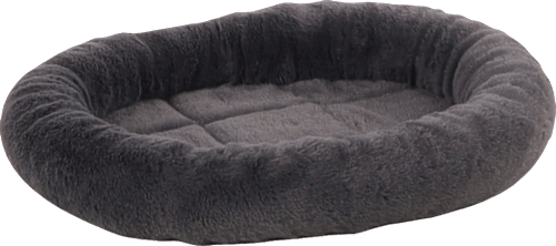 Katzenkissen mit Rand, oval grau  Flamingo