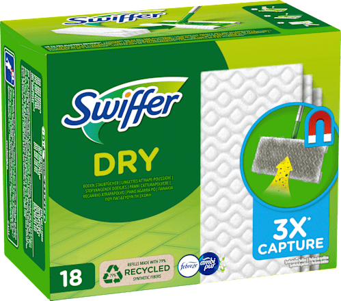 Trockene Bodentücher mit Febrezeduft Swiffer