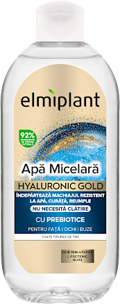 Apă micelară cu acid hialuronic și proteine aurii Elmiplant