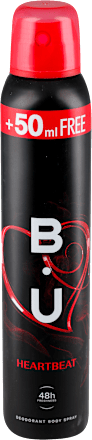 HEARTBEAT dezodorans u spreju, 150+50ml gratis B.U.
