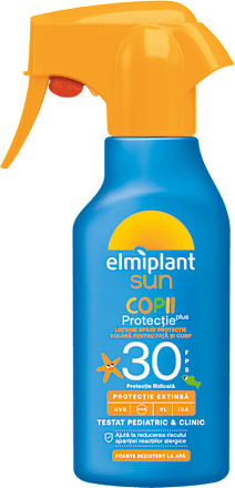Loțiune spray pentru copii cu protecție solară SPF30 Elmiplant