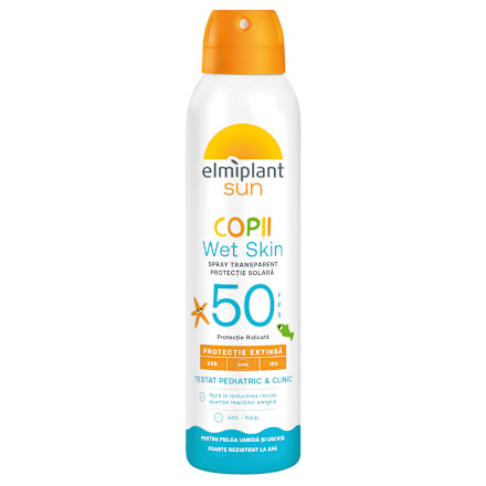 Loțiune spray protecție solară pentru copii SPF50 Elmiplant