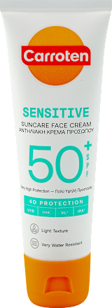 SENSITIVE za zaštitu kože lica od sunca, SPF50+  Carroten