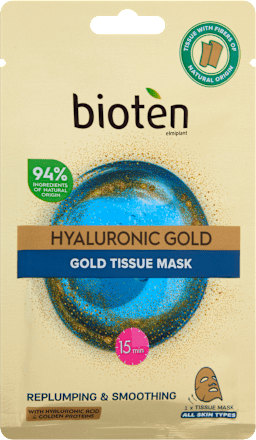 HYALURONIC GOLD maska za lice u obliku maramice bioten