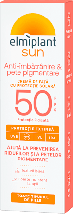 Cremă de față cu protecție solară SPF50 Anti-Spot Elmiplant