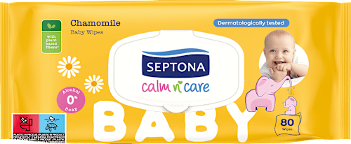 Влажни бебешки кърпи Calm N'Care Chamomile SEPTONA