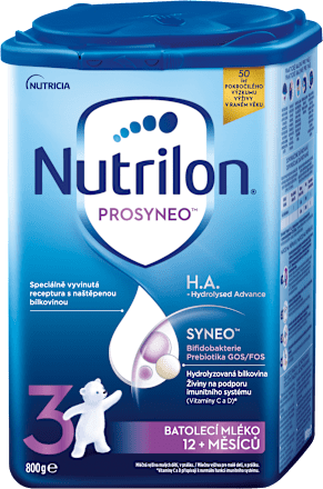 pokračovací mléčná kojenecká výživa 3 HA Prosenyo 12m Nutrilon