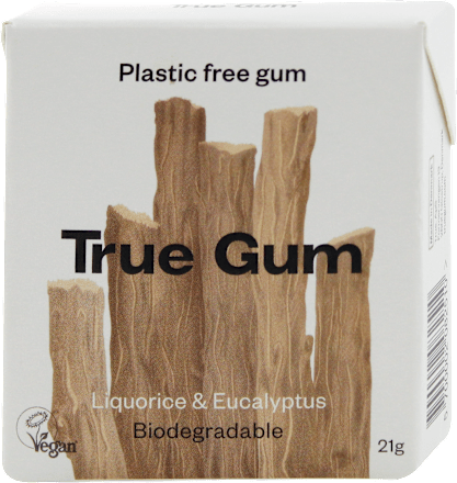 Chewing gum senza zucchero liquirizia & eucalipto True Gum
