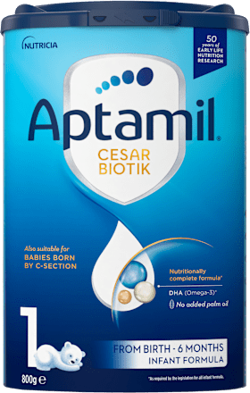 Мляко за кърмачета за начално хранене Cesar Biotik 1 ( от 0+ до 6 месеца) Aptamil