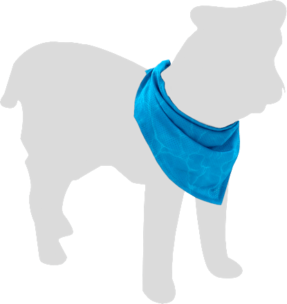 Halstuch Hund, Kühlbandana "Fresk Inou", blau Flamingo
