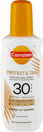 PROTECT & TAN mleko u spreju za zaštitu od sunca i ubrzano tamnjenje, SPF 30 Carroten
