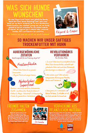 Trockenfutter Hund mit Huhn & Mango, Adult Edgard & Cooper