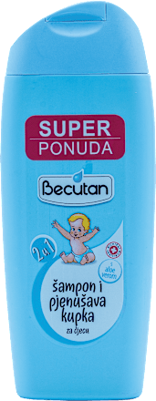 2u1 dječiji šampon i pjenušava kupka - aloe vera Becutan