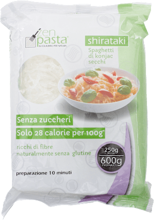 Shirataki spaghetti di konjac secchi zen pasta