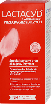 Płyn do higieny intymnej o wlaściwościach przeciwgrzybicznych  LACTACYD