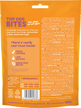 Hundeleckerli mit Huhn, small Bites Family Pack Edgard & Cooper