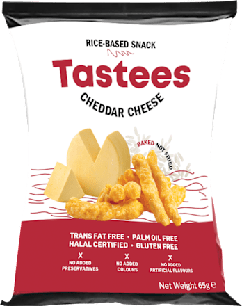 Snack de orez cu brânză chedar Tastees