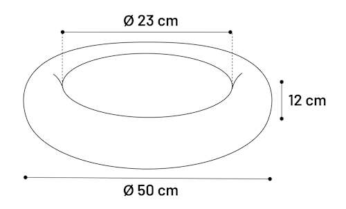 Katzenkissen "Alba" weiß & rund Flamingo