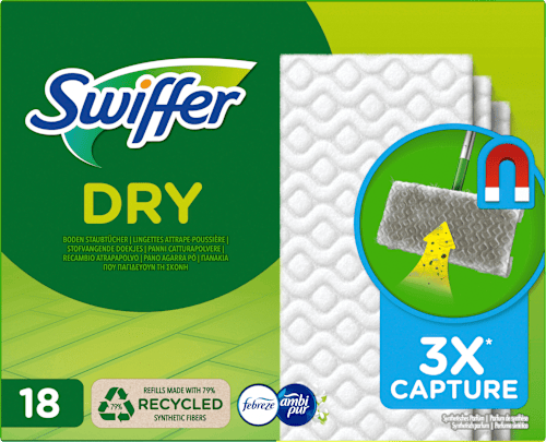 Trockene Bodentücher mit Febrezeduft Swiffer